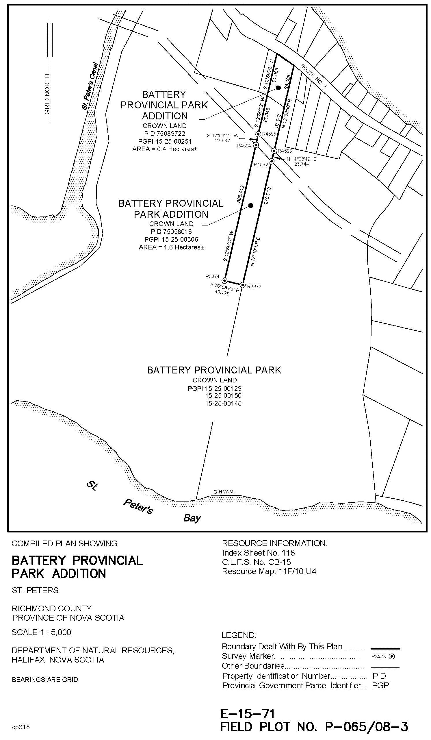 Map of Battery Provincial Park